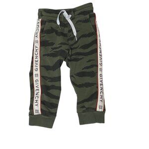 Givenchy Paris Camo Jogger Sweatpants Toddler Baby Size 18M Logo Tape Sides